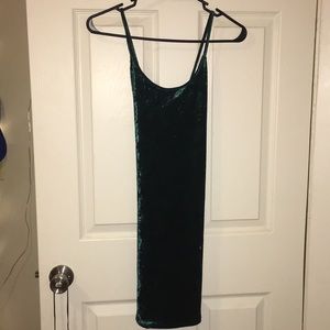 Emerald green body con dress